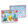 Boîte recto et verso du calendrier de l'Avent Funko Bitty POP! Pokémon 2026, cases numérotées