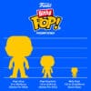 Comparaison de taille des figurines Funko Bitty POP! de 2,3 cm, Pocket POP! et POP! classique