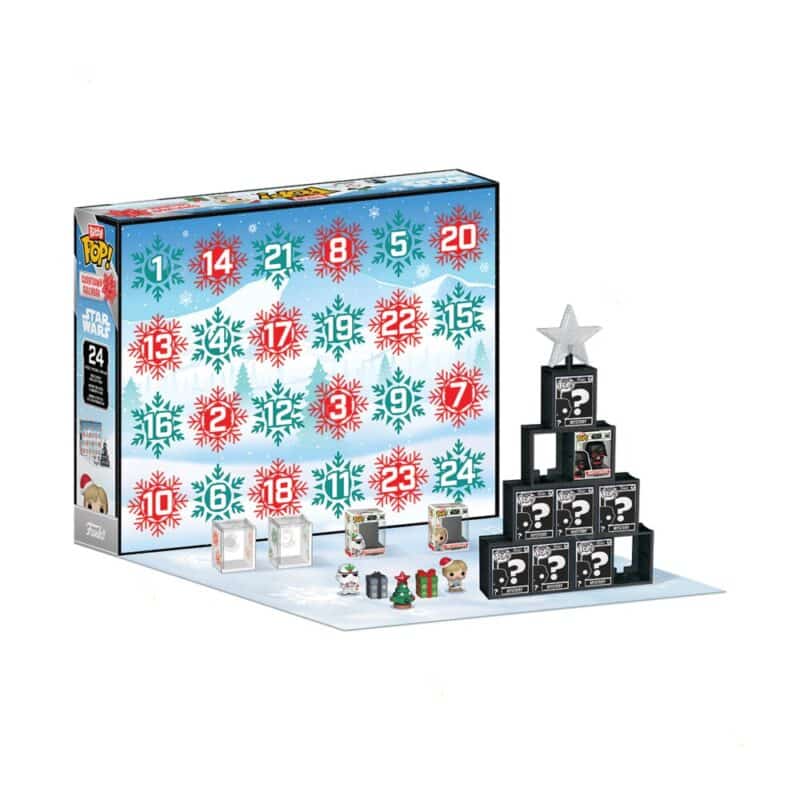 Les 24 cases et l'arbre du calendrier de l'Avent Funko Bitty POP Star Wars 2026