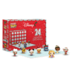 Boîte du calendrier Funko Pocket POP Disney 2026 avec les figurines Pocket POP Disney à côté