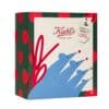 Calendrier de l'Avent Kiehl's 2026 fermé, coffret vert festif à pois rouges, 24 soins en édition limitée.