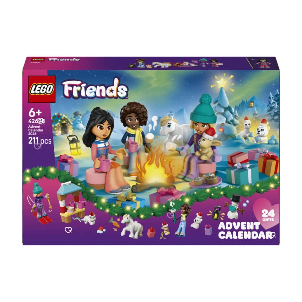 Calendrier de l'Avent LEGO Friends 2026 (42698), boîte fermée sur fond blanc