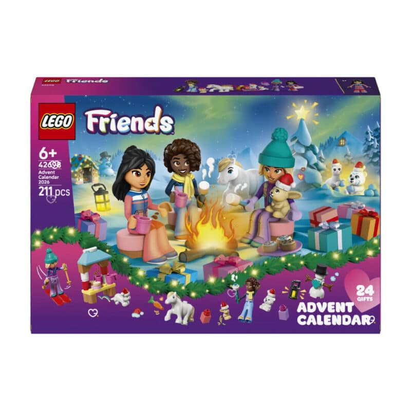 Calendrier de l'Avent LEGO Friends 2026 (42698), boîte fermée sur fond blanc