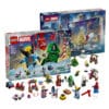 Contenu complet du calendrier de l'Avent LEGO Marvel 2026 (76340) : 6 minifigurines Marvel, véhicules et accessoires