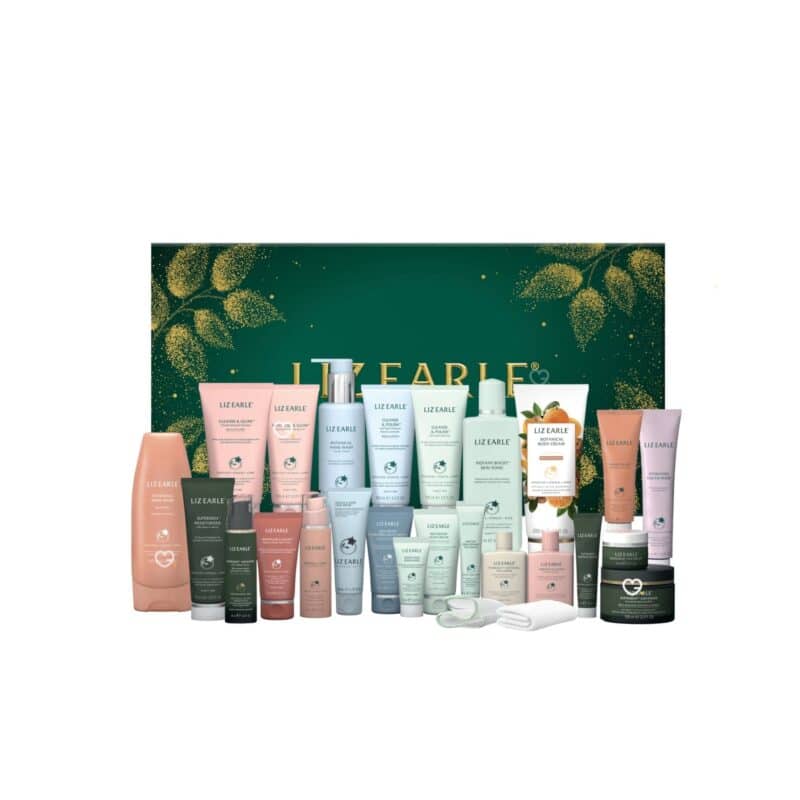 Contenu complet et boîte du calendrier de l'Avent Liz Earle 2026