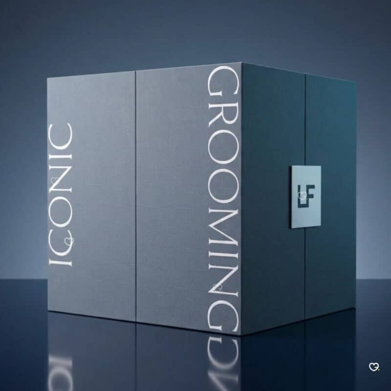 Packaging du calendrier de l'Avent grooming Lookfantastic Homme 2026
