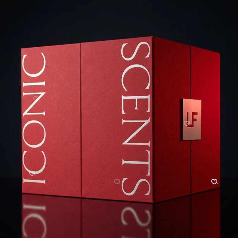 Calendrier de l'Avent parfum Lookfantastic 2026 ouvert avec ses fragrances en ambiance de Noel