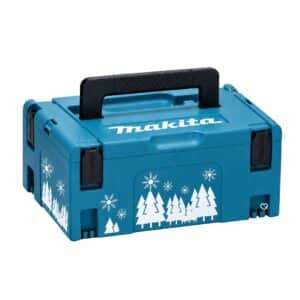 Calendrier de l'Avent Makita 2026 (P-84888), coffret MAKPAC Gr. 2 ferme au decor de Noel, vue de face