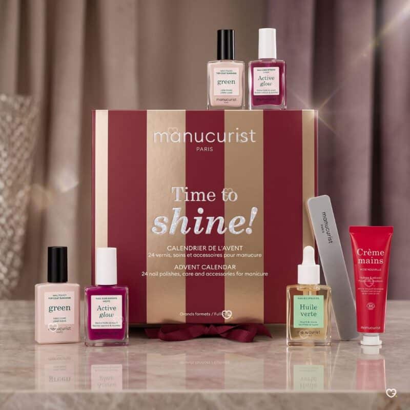 Calendrier de l’Avent Manucurist 2026, vernis Green et soins des ongles en ambiance marbre