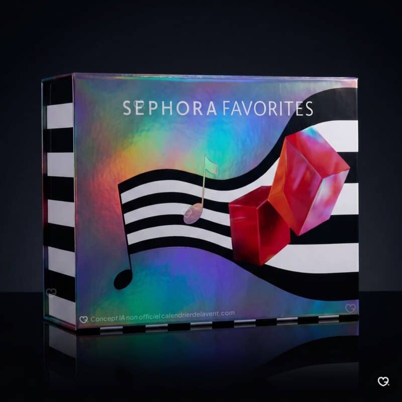 Calendrier de l'Avent Sephora Favorites 2026 sur fond noir