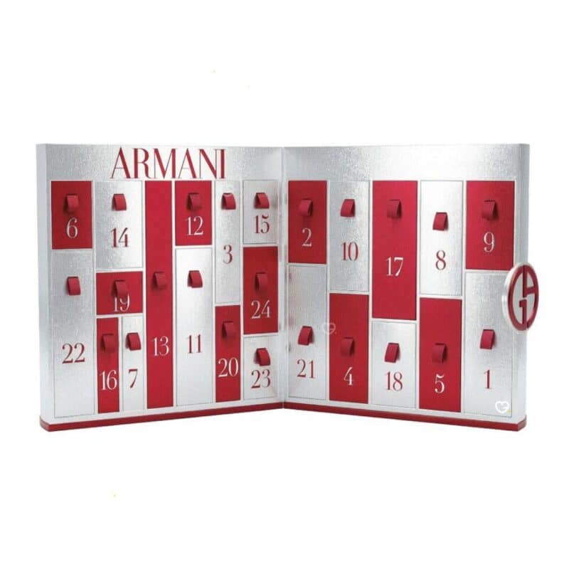 Les 24 tiroirs ouverts du calendrier de l Avent maquillage et parfum Armani Beauty 2026