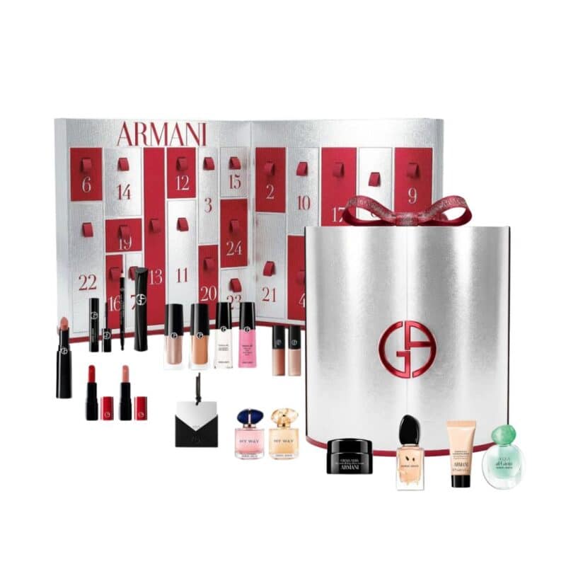 Sélection maquillage, parfum et soin du calendrier de l Avent luxe Armani 2026 et son coffret fermé
