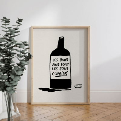 cadeau santa secret decoration poster vin