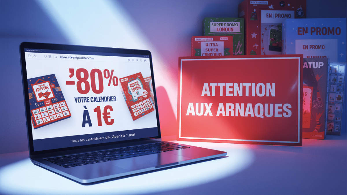 Alerte arnaque calendrier avent site frauduleux