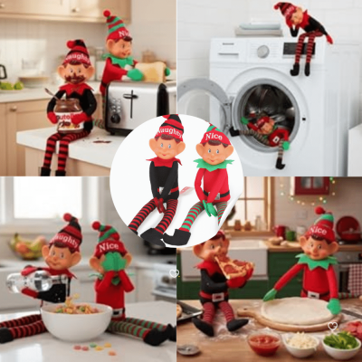 lutin farceur duo elve naughty and nice Toyland